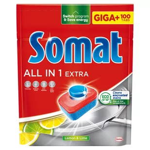 Somat - Tabletki do zmywarki All in 1 Extra Lemon-Lime - Środki do zmywarek - miniaturka - grafika 1