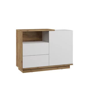 Komoda 1D2S HYB-03 Hybrid MebloCross Czarny Mat / Biały Połysk - Komody - miniaturka - grafika 1