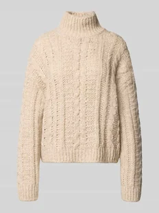 Sweter o kroju oversized z mieszanki wełny z alpaki i bawełny - Swetry damskie - miniaturka - grafika 1
