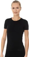 Koszulki i topy damskie - Brubeck SS00970A Koszulka damska z krtkim rkawem COMFORT COTTON czarny XL - miniaturka - grafika 1