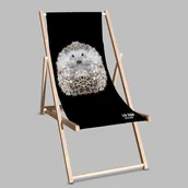 Leżaki ogrodowe - Leżak czarny z jeżem - miniaturka - grafika 1