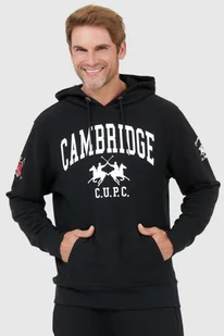 LA MARTINA Czarna bluza męska z kapturem - La Martina - Bluzy męskie - miniaturka - grafika 1