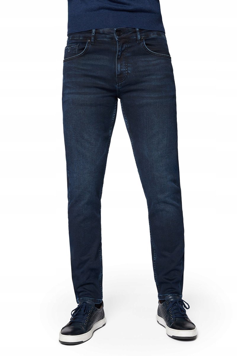 Jeansy Męskie Ciemnogranatowe Slim Fit Próchnik PM7 W36/L34
