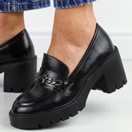 Mokasyny damskie - Czarne mokasyny damskie Vinceza 58331 - miniaturka - grafika 1