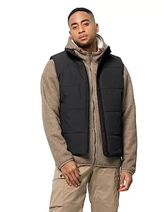 Jack Wolfskin Męska kamizelka szronowa, czarna, XXL - Garnitury - miniaturka - grafika 1