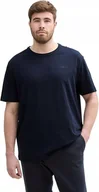 Koszulki męskie - T-SHIRT MĘSKI PLUS SIZE TOM TAILOR With, Sky Captain Blue 3Xl - miniaturka - grafika 1
