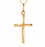 Biżuteria religijna - Murrano Złoty Krzyżyk 333 Bello z Łańcuszkiem Grawer ZZ-176_PAN-333-1MM - miniaturka - grafika 1