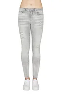 Spodnie damskie - Armani Exchange J01 Super Skinny dżinsy damskie, szary denim, 25 - miniaturka - grafika 1