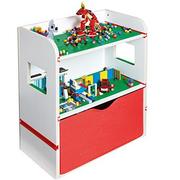 Półki i regały dla dzieci - Worldsapart Worldsapart Regał drewniany na zabawki Room 2 Build - kompatybilny z klockami Lego - miniaturka - grafika 1