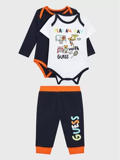 Spodnie i spodenki dla dziewczynek - Guess Komplet 2 par body ze spodniami P3RG04 KA6W0 Kolorowy Regular Fit - grafika 1