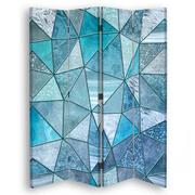 Parawany - Parawan pokojowy FEEBY, Niebieska mozaika 4, Obrotowy 145x170cm 4-częściowy - miniaturka - grafika 1