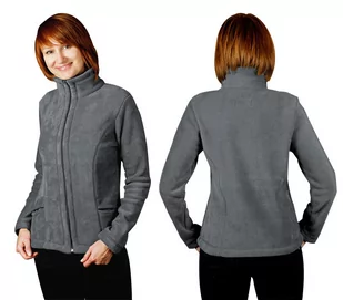 Bluza Polarowa Damska Ciepła POLAR MAX02 L szara - Bluzy damskie - miniaturka - grafika 1