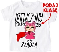 Koszulki dla dziewczynek - Koszulka na DZIEŃ KOBIET Koszulka dziecięca - Dziewczyny z klasy rządzą - miniaturka - grafika 1