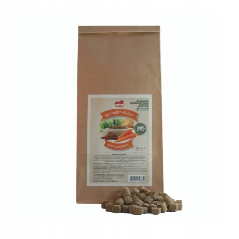 Jagnięcina z warzywami dla psa karma z kamiennego pieca Leiky 1.5 kg