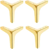 Zawiasy, okucia i inne akcesoria - Nowoczesne nogi meblowe, nogi zamienne, wysokość 10 cm, komplet 4 szt. (złote) - miniaturka - grafika 1