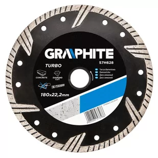 Graphite Tarcza diamentowa 180 x 22.2 mm, turbo TOP-57H628 - Tarcze do pił - miniaturka - grafika 1