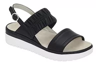 Sandały damskie - Scholl Viareggio Elastic, sandały damskie, czarny, 41 EU - miniaturka - grafika 1