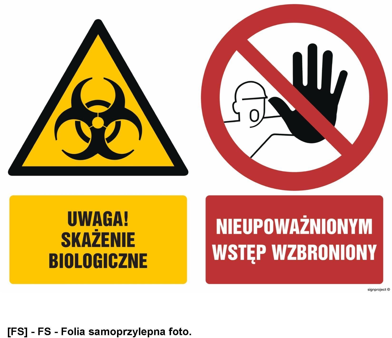 TD Systems Uwaga skażenie biologiczne, wstęp wzbroniony dla nieupoważnionych 300x225