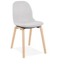 Krzesła - Kokoon Design Krzesło Design Capri jasnoszare nogi naturalne CH02680LGNA - miniaturka - grafika 1