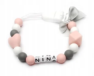 Silikonowa zawieszka z imieniem NINA upominek - Akcesoria do smoczków - miniaturka - grafika 1