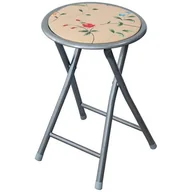 Fotele i krzesła ogrodowe - Taboret składany PATIO 47516 Flower Szaro-beżowy - miniaturka - grafika 1