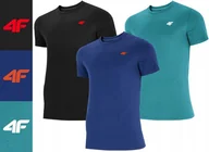Koszulki męskie - Koszulka Męska 4f Zestaw 3 Szt. Tz30 T-shirt Podkoszulek Na Co Dzień M - miniaturka - grafika 1