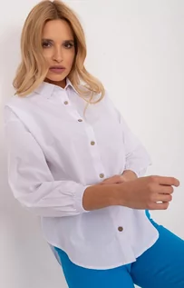 Koszule damskie - Biała koszula damska zapinana na guziki BP-KS-1130.10X, Kolor biały, Rozmiar S, FactoryPrice - Primodo.com - grafika 1