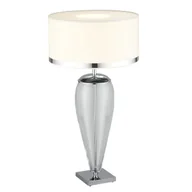 Lampy stojące - Lampa Stołowa Lorena 366 1Xe27 biała/transparentna/chrom - miniaturka - grafika 1