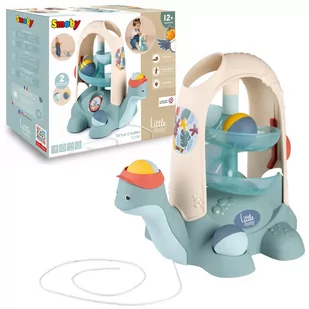 Smoby Little Źółw do ciągnięcia ze zjeżdżalnią piłeczek - Zabawki interaktywne dla dzieci - miniaturka - grafika 1