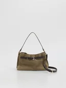 Torebki damskie - Reserved - Zamszowa torebka na ramię - beżowy - miniaturka - grafika 1