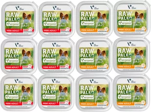 Vetexpert RAW PALEO PATE MINI Mix Wołowina+Indyk - 12x 150g - Mokra karma dla psów - miniaturka - grafika 1