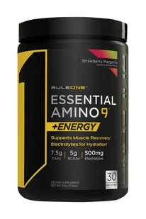 Rule One - Essential Amino 9 + Energy, Strawberry Margarita, Proszek, 345g - Aminokwasy - miniaturka - grafika 1