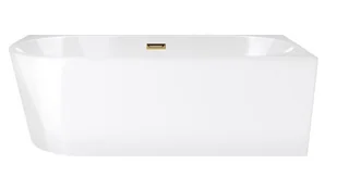 Corsan Wanna narożna INTERO SLIM PRAWA 150x74,5 z wykończeniem złotym E-230MNPGL - Wanny - miniaturka - grafika 1