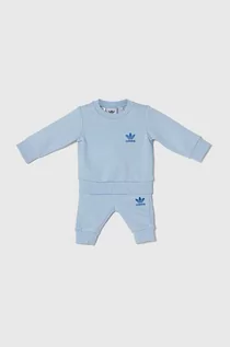 Komplety dla niemowląt - adidas Originals dres niemowlęcy kolor niebieski - grafika 1