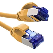 Kable miedziane - InLine® Kabel krosowy Slim, Cat.6A, S/FTP, TPE (LSZH) elastyczny, PoE, miedź (CU), LAN, Ethernet, kabel sieciowy, RJ45 Gigabit, żółty, 5 m, 74905Y - miniaturka - grafika 1