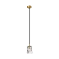 Lampy sufitowe - Pojedynczy zwis z kryształowym kloszem P0590-01A-V7AC z serii TAZZA - miniaturka - grafika 1