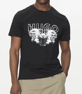 Koszulki męskie - T-shirt Hugo Boss Durro czarny regular fit 50538258 S - miniaturka - grafika 1