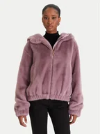 Płaszcze damskie - Marciano Guess Futro 5BGL24 7382A Fioletowy Regular Fit - miniaturka - grafika 1