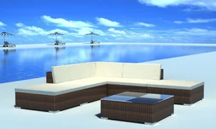 Elior zestaw wypoczynkowy do ogrodu Caste, brązowy 3855 - Meble ogrodowe - miniaturka - grafika 1