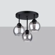 Lampy sufitowe - Potrójna lampa sufitowa z dymionymi kloszami SL.1140 z serii ALINO - miniaturka - grafika 1