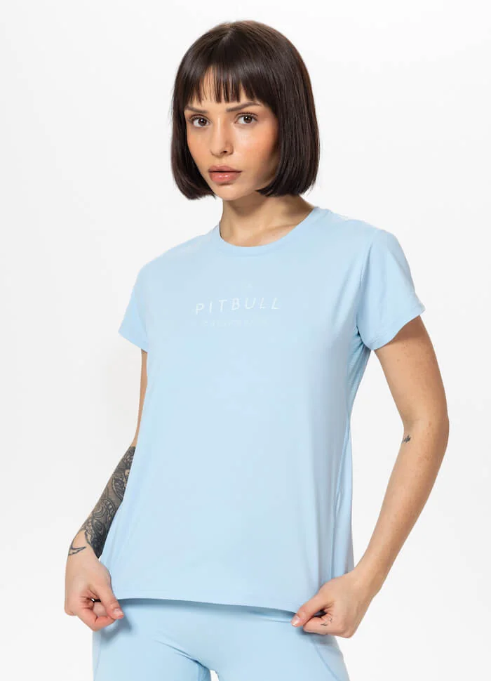 Damska koszulka sportowa PIT BULL AVENIDA WMN light blue