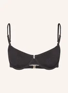 Stroje kąpielowe - Seafolly Góra Od Bikini Z Fiszbinami Sea Dive schwarz - miniaturka - grafika 1