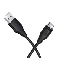 Kable USB - Kabel Silikonowy USB A do USB C Hoco 3A 1 m X124 czarny - miniaturka - grafika 1