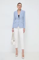 Spodnie damskie - Morgan spodnie damskie kolor beżowy fason cygaretki medium waist - miniaturka - grafika 1