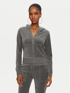 Bluzy damskie - Juicy Couture Bluza Robertson JCAP176 Szary Slim Fit - miniaturka - grafika 1