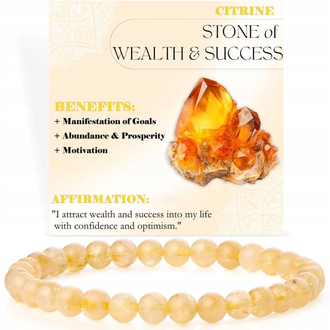 Bransoletka z Kamieni Naturalnych Przyciągająca Sukces i Bogactwo