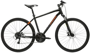 Rower crossowy męski Kross Evado 3.0 28 L(21") czarny/pomarańczowy połysk - Rowery - miniaturka - grafika 1