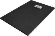 Brodziki prysznicowe - Mexen Hugo brodzik prostokątny SMC 120 x 90 cm, czarny, maskownica inox - 42709012-X - miniaturka - grafika 1