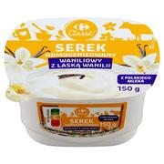 Desery mleczne - Carrefour Classic Serek homogenizowany waniliowy z laską wanilii 150 g - miniaturka - grafika 1