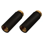 Łączniki, trójniki, kształtki - Przedłużka 1/2'' mosiądz 60 mm czarna 2 szt EQUATION - miniaturka - grafika 1